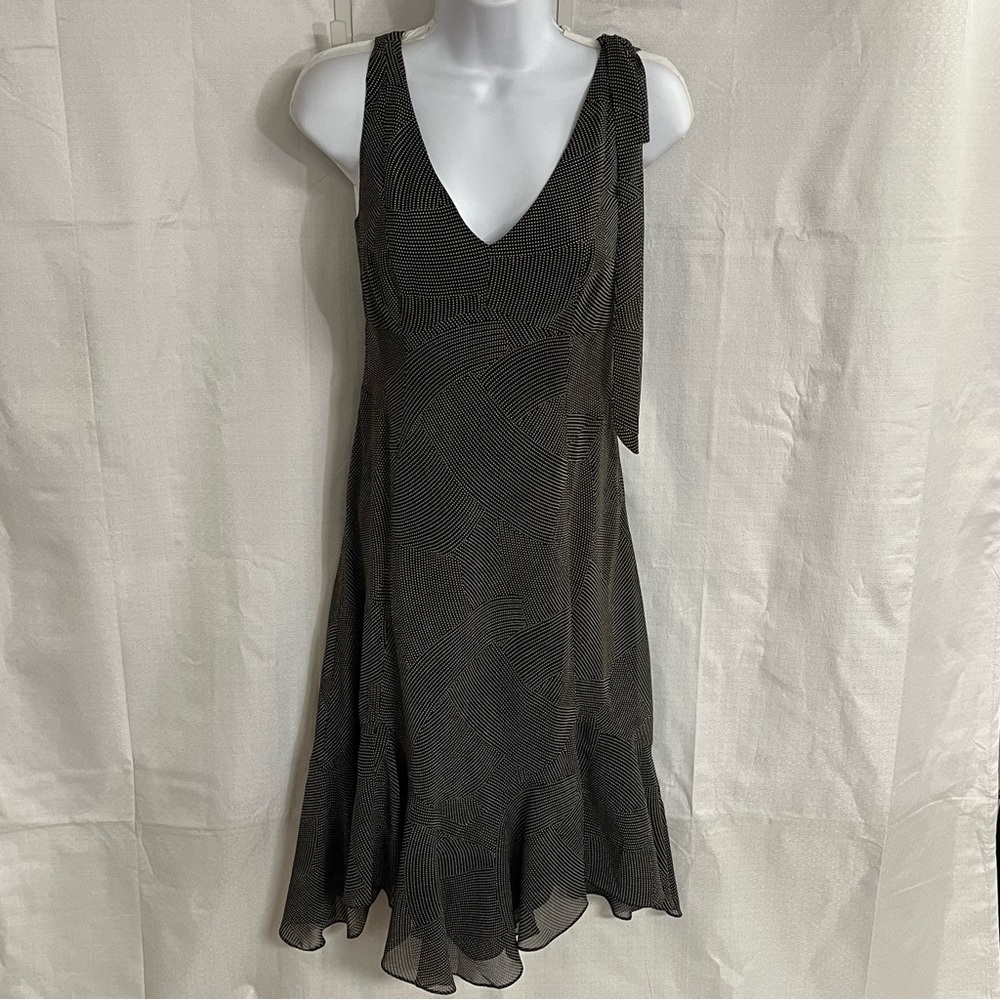 Loft ladies bow shoulder, midi dress, size 0
